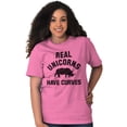 thumbnail image 5 of Real Unicorns Have Curves Rhinoceros Women's Graphic T Shirt Tees Brisco Brands S, 5 of 6