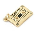 thumbnail image 2 of Brass Enamel Pendants with Jump Ring Cassette Tape Charms Rack Plating Cadmium Free & Lead Free Lasting Plated Real 18K golden Plated 12x18x1.5mm Hole: 3.5mm Brass+Enamel, 2 of 3