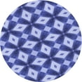 thumbnail image 1 of Ahgly Company Indoor Square Patterned Denim Blue Area Rugs, 3' Square, 1 of 6
