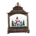 thumbnail image 1 of Lámpara de linterna navideña, decoración del hogar, bola de nieve navideña musical navideña, paisaje navideño para adornos de fiestas con chimenea Muñeco de nieve, 1 of 8