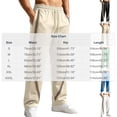 thumbnail image 7 of Joggers for Men Color Block Loose Fit Casual Elastic Waist Drawstring Pants Outdoor Straight Leg Fitness Pants Solid Color Lounge Joggers with Pockets, 7 of 7
