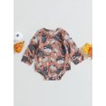 thumbnail image 2 of Wassery Infant Baby Rompers 3M 6M 12M 18M Halloween Clothes Cat/Bat Print Toddler Long Sleeve Jumpsuit for Newborn Infant, 2 of 8