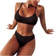 thumbnail image 4 of Aloohaidyvio no boundaries bikini top,Womens Sexy High Breast Contrast Solid Split Bikini Set Two Piece Swimsuit Sets, Swimsuits for Women 2 Piece, 4 of 6