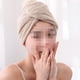 thumbnail image 4 of Gorro para cabello seco, gorro de baño absorbente de agua de secado rápido de terciopelo coral para mujer, toalla para cabello seco Baotou gruesa de doble capa, 4 of 5