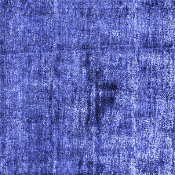 Ahgly Company Indoor Square Oriental Blue Industrial Area Rugs, 4' Square
