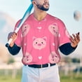 thumbnail image 5 of KLL Cartoon Pigs and Hearts for Men's Baseball Shirts,Short Sleeve Casual Shirts Button Down Shirt for Men Beach Summer Wedding Shirt-X-Large, 5 of 7