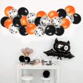 thumbnail image 2 of Globos de Halloween Globos negros y naranjas Paquete de 50 globos de confeti negros y naranjas de 12 pulgadas para la fiesta de Halloween kaili Sencillez, 2 of 4