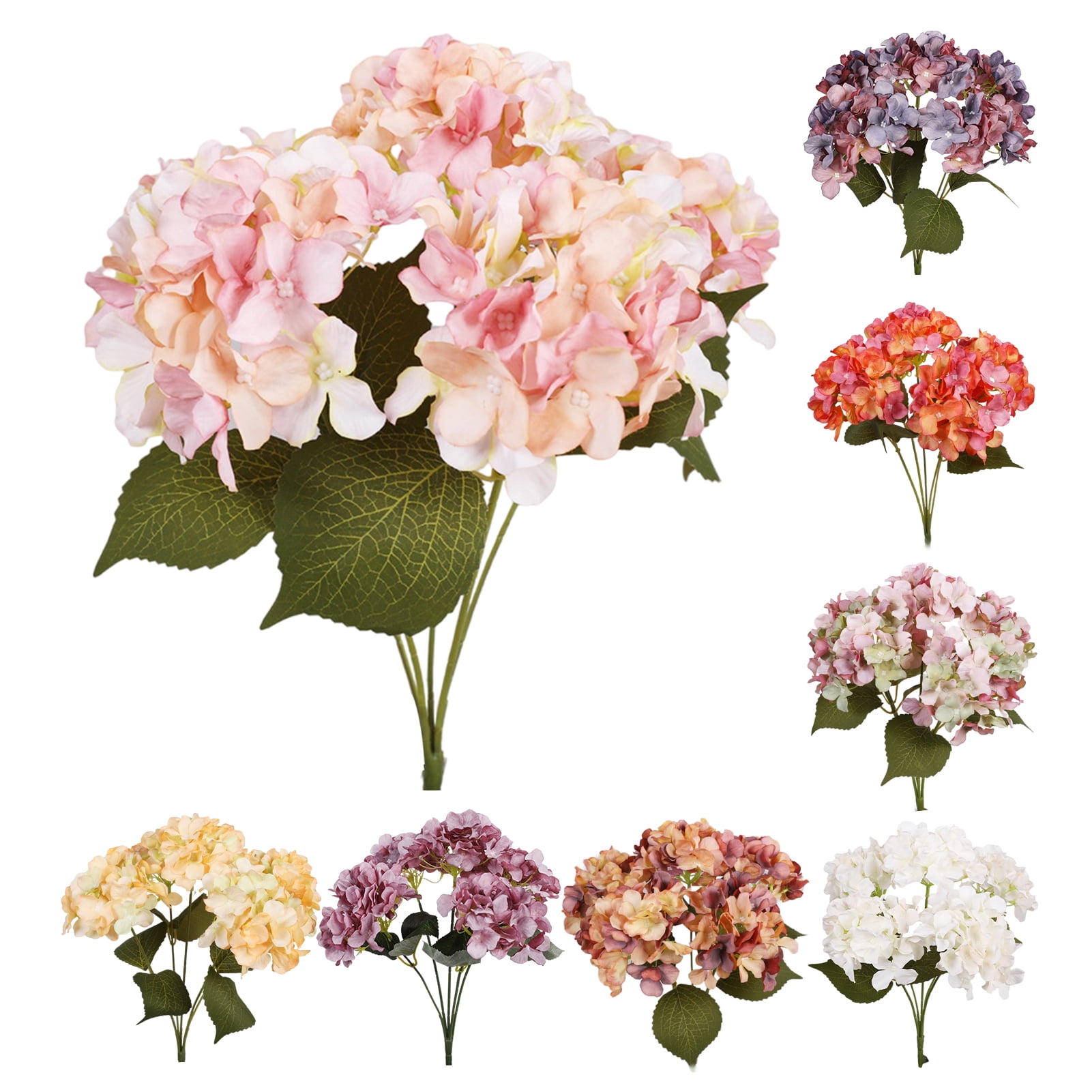 Artificial Flower Silk Hydrangea Fake Flowers Realistic Hydrangea