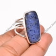 thumbnail image 2 of Blue Sodalite Stone 925 Sterling Silver Statement Ring Gift for Men and Women, 2 of 5