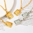 thumbnail image 6 of FOCALOOK Initial Pendant Necklace for Women Men Gold Plated Dog Tag Letter C Capital Alphabet Necklace Girlfriend Mother Wife Daughter Valentines Jewelry Gift, 6 of 8