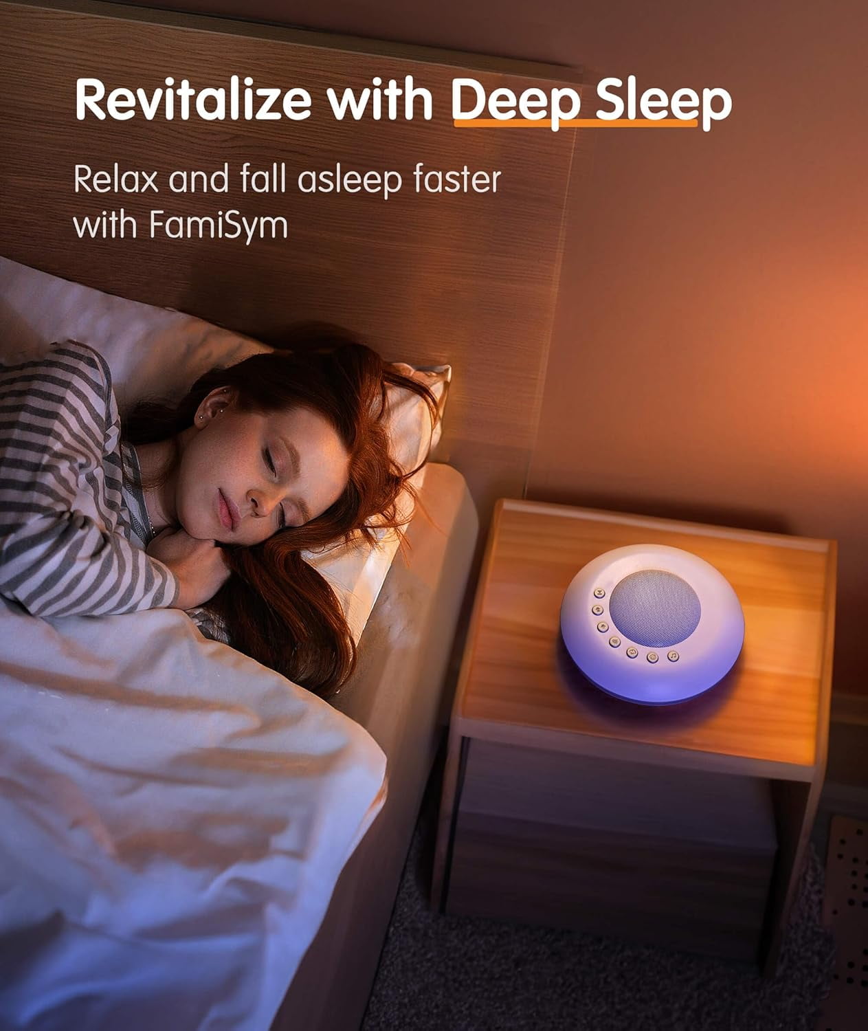 White Noise Machine for Kids, Sound Machine Baby with 7 Starry Ambient Night Light, 28 Soothing Sounds Sleep Noise Machine Maker Ideal Gifts for Kids Adults Bedside Travel Nursery