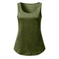 thumbnail image 5 of MRULIC tank top for women Women Workout Tops Sports Running Tank Mesh Yoga Training Shirts Womens tank tops Army Green + XXL, 5 of 9