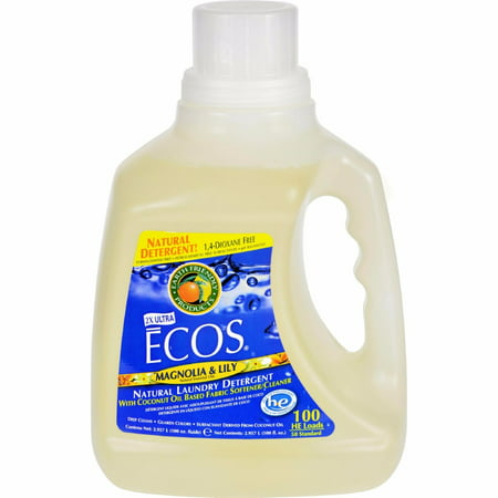 Earth Friendly Ecos Ultra 2x All Natural Laundry Detergent - Magnolia And Lily - 100 (Best Eco Friendly Detergent)