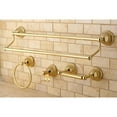 thumbnail image 2 of Kingston Brass BAK3963478PB Restoration 4-Piece Bathroom Hardware, Polished Brass, 2 of 3