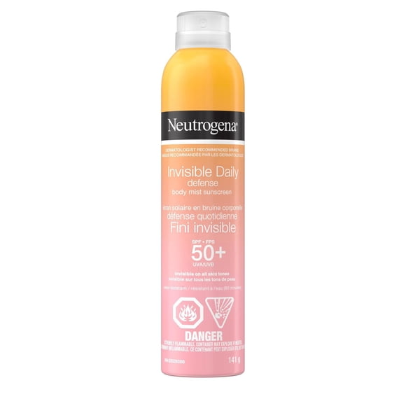 Neutrogena Invisible Daily Defense Body Mist Sunscreen SPF 50+