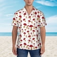 thumbnail image 2 of Haiem Red Mushroom Printed Hawaiian Shirt for Men - Men’s Casual Beach Summer Shirts - Stretch Fabric with Modern Fit-XX-Large, 2 of 7