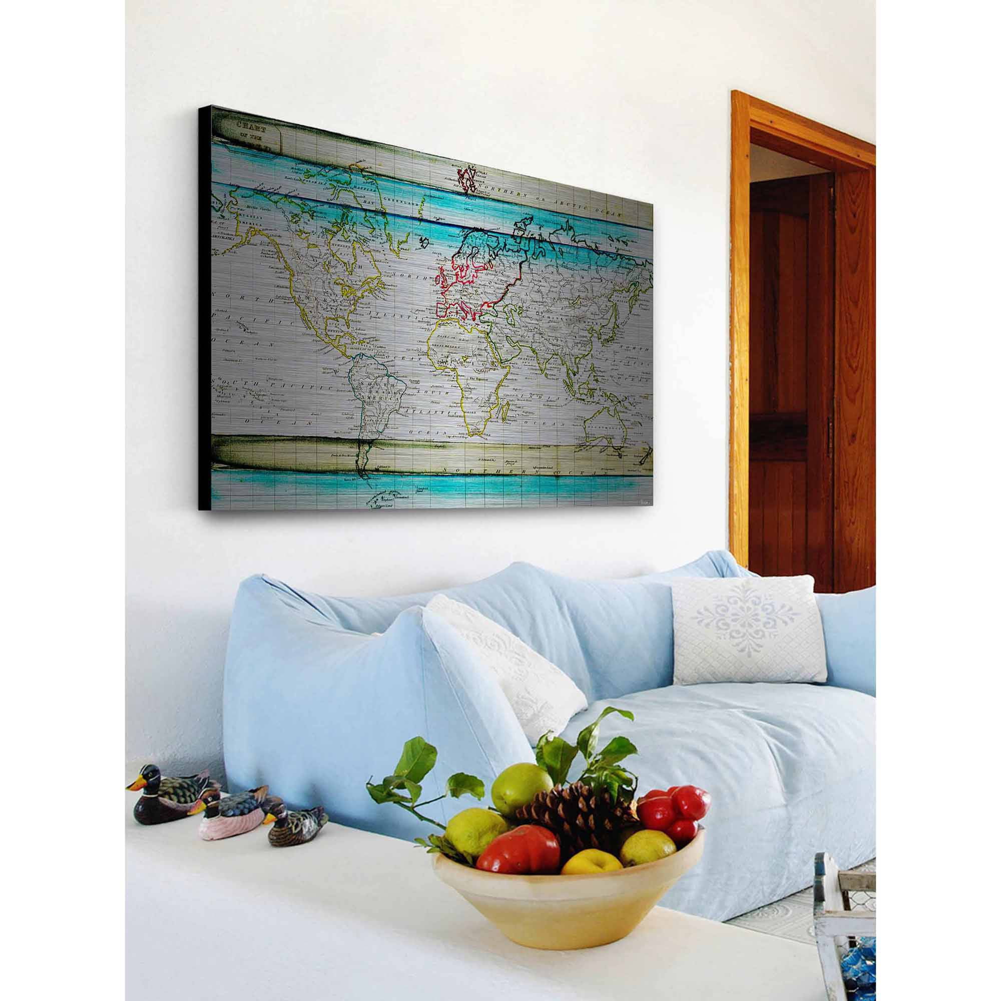 Parvez Taj  'Jet Setting' Painting Print on Brushed Aluminum 18 x 12