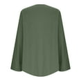 thumbnail image 4 of Tdoqot Womens Open Front Cotton Linen Cardigan- Loose Fit Casual Lightweight Long Sleeve Summer Shirts Army Green Size S-2XL, 4 of 7