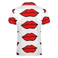 thumbnail image 5 of Lips! Men Zipper T-shirt Summer Casual Short Sleeve T-shirt Top, 5 of 7