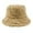 Khaki, variant on Cozy Teddy Bucket Hats for Men Women Winter Warm Outdoor Travel Festival Fisherman Hat, White