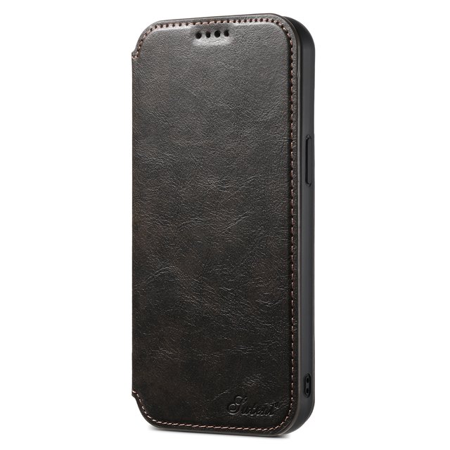 Flip - cover Card - inserting MagSafe - enabled Leather Phone Case for iPhone Series - Supports Wireless Charging (J05 black,iPhone14ProMax)