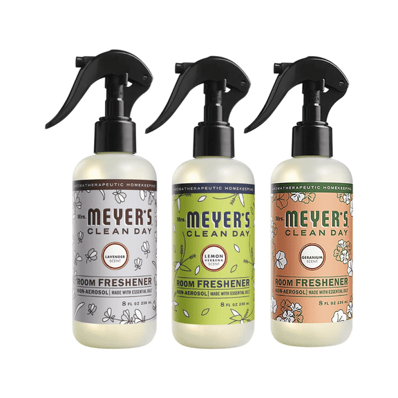 Mrs. Meyer's Room Freshener Variety, 1 Lemon Verbena, 1 Geranium, 1 Lavender, 8 oz each, 1 CT