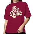 thumbnail image 2 of Smartprints Be the Light Inspirational Women's T-Shirt Cardinal Red, Cotton, 3XL, 2 of 4