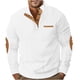 thumbnail image 2 of pstuiky Camisas de manga larga abrigadas para hombre, Blusa de manga larga con botones y cuello redondo de color liso para hombre tops de invierno para hombre s, 2 of 6