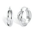 thumbnail image 2 of Lancharmed Silver Plated Cute Earrings,Double Circle Earring 21St Birthday Gifts for Her, 2 of 7