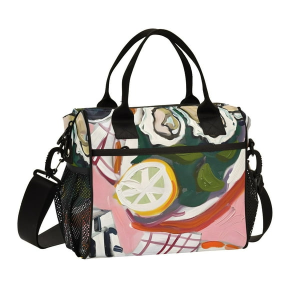 Ckdifva Painting Of Salad Cooler Bag Cooler Cooling Tote Lunch Bag Lunch Box Front Pocket with Shoulder Strap