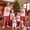 Style 4, variant on Christmas Family Matching Pajamas Sets Reindeer Print Shirt  Plaid Pants