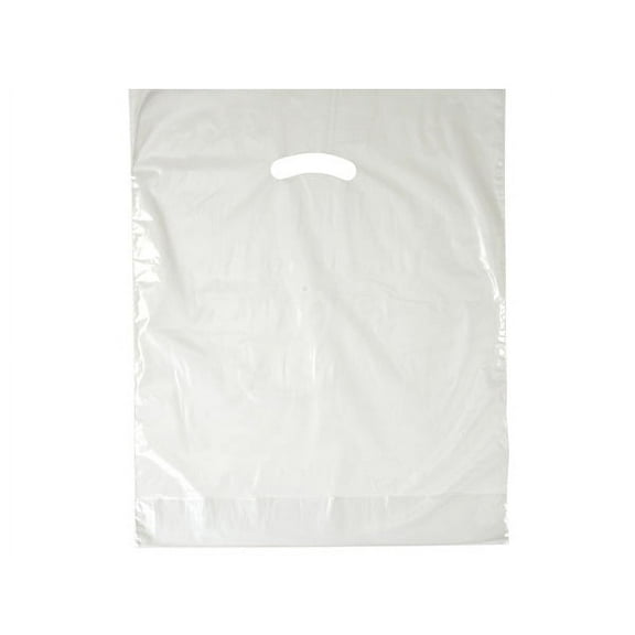 Pack Of 500, 15 x 18" x (With 4" Bottom Gusset) Solid Clear Super Gloss Recycled Plastic Bags 1.25 Mil Made in USA