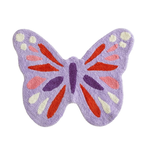 Mainstays 30" x 24" Butterfly Shaped Rug For Adults, Multi-Color