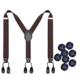 thumbnail image 6 of AWAYTR Men Y-Back Elastic Suspenders Adjustable Heavy Duty 8-Button Design Invisible Button End for for Work Trousers Weddings, 6 of 8