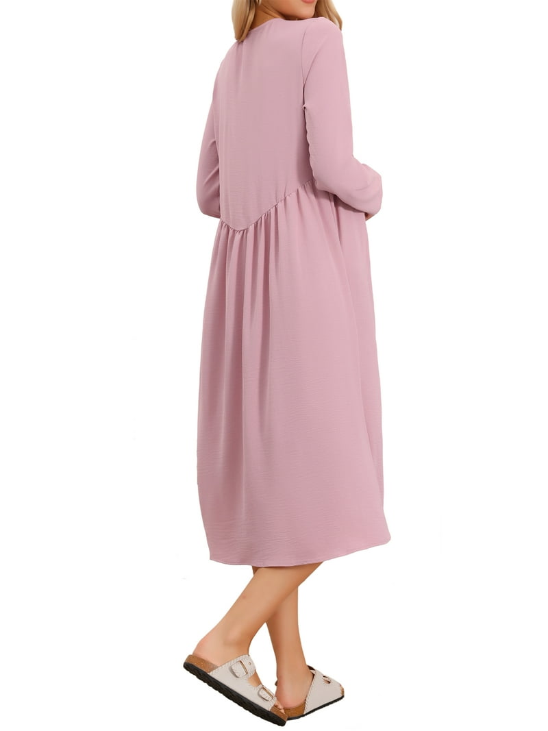 pink breastfeeding dress HATCH Collection The Softest Rib Side Seam Nursing Maxi Dress in Orchid