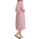 thumbnail image 3 of Vestido de maternidad y lactancia para mujeres INSPIRE CHIC, con cremallera frontal, de manga larga, cuello redondo, plisado, midi, para el embarazo, talla XL, color rosa, 3 of 6
