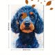 thumbnail image 3 of Qisvanset 12x16 Inch Blue Poodle Pet Canvas Wall Art, Dog Lover Art Illustration Decor for Living Room Household, 3 of 8