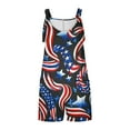thumbnail image 5 of Moxiu American Flag Romper for Women Summer Casual 2025 Jumpsuits Loose Fit Adjustable Strap Patriotic Shorts Overalls 4th of July Jumpsuit for Women Blue,L, 5 of 5