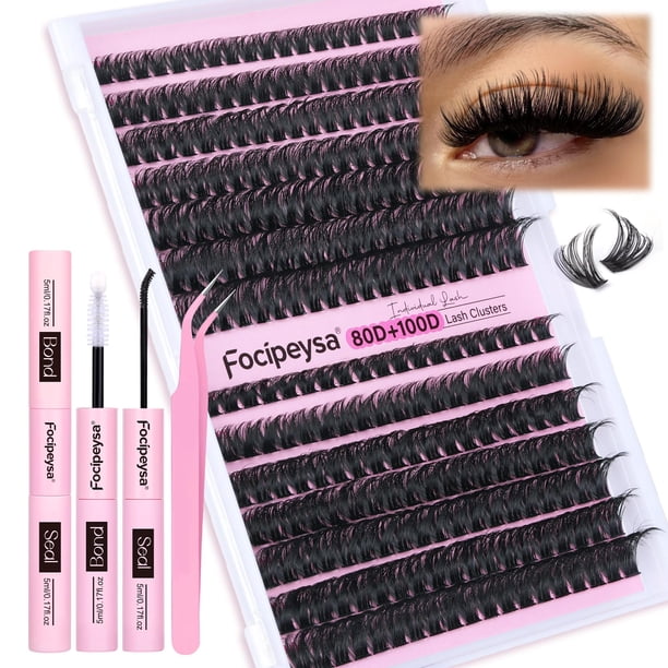 Kit de extensión de pestañas Focipeysa DIY Lash Curl 8-16 mm, 280 unidades