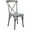Gray, variant on Pemberly Row Contemporary X-Back Chair In Natural White Grain