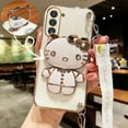 thumbnail image 7 of Hello Kitty Holder Bracelet Strap Lanyard Plating Phone Case For Samsung Galaxy S23 Ultra S22 S21 S20 FE S10 Note 20 10 Plus A34 Gift, 7 of 7