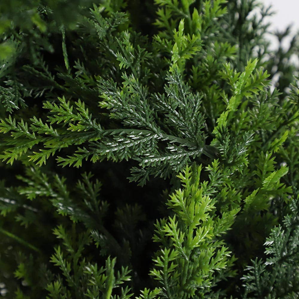 3ft Topiary Trees Artificial Plants Green Spiral Cypress Tree Potted Fake Plant Greenery for Decorative Indoor or Outdoor（35inch）