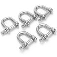 thumbnail image 2 of D Shackle With Screw Pin, Straight D Shackle 5PCS 304 Heavy Duty  For Chains For Wirerope Lifting, 2 of 8