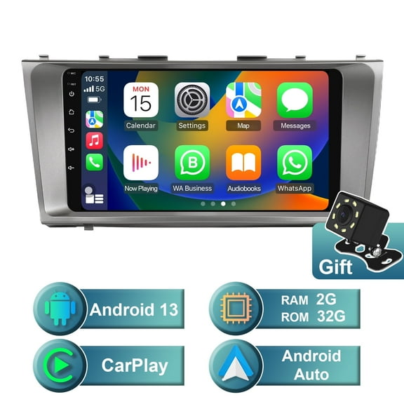 Android 13 Car radio for Toyota Camry 2006-2011 Multimedia Stereo Wireless Carplay Navigation Autoradio GPS WIFI Mirror link Camera FM BT 2 32GB