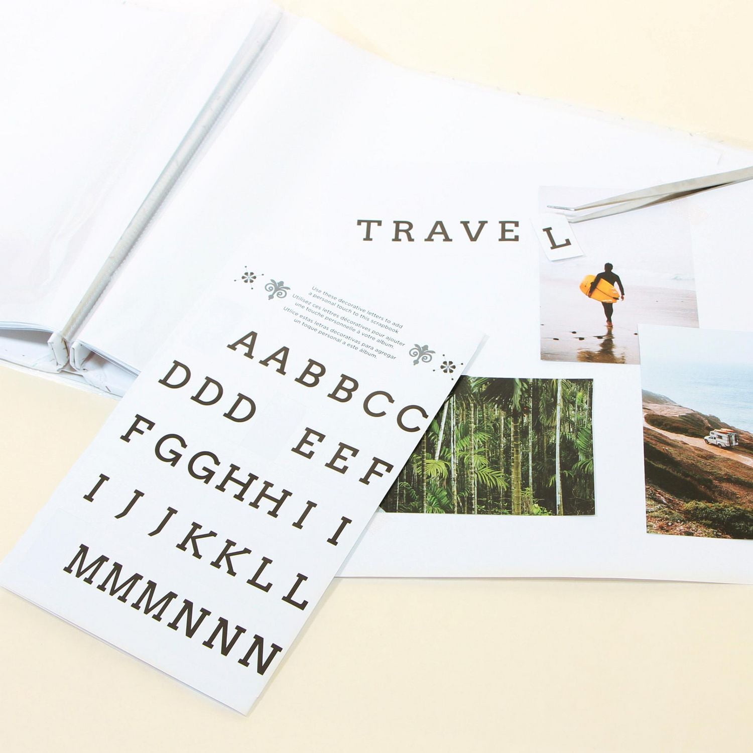 CRAFTY & CO. album de photos, blanc, 10 feuilles, bricolage, artisanat SCRAPBK ALBUM WHITE