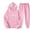 Pink#19, variant on YOIAVAIOY Womens Fleece Lined Sweatsuits Sets 2 Piece Outfits Heartbeat Printed Hoodie Sweatshirt Sweatpants Casual Jogging Tracksuits Orange M