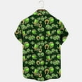 thumbnail image 4 of JURANMO Dollar Deals Mens Saint Patricks Day Hawaiian Shirt Funny Clover Graphic Tees Tops Casual Short Sleeve Button Down Bowling Shirts White XL, 4 of 7