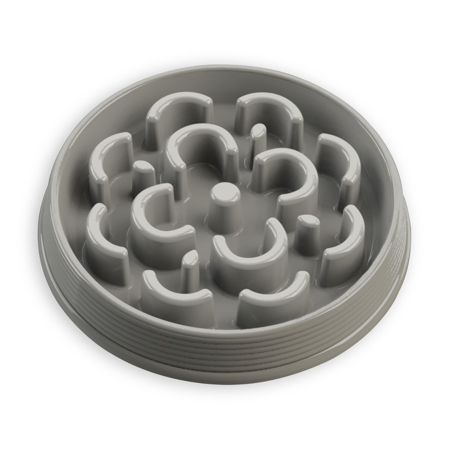 SLOW CHOW? MEDALLION MEDIUM FEEDER GREY 2PACK