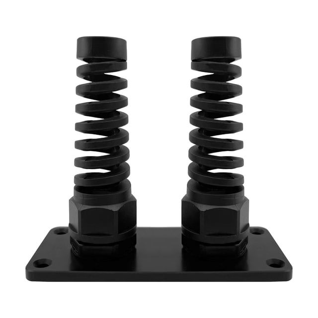 HILABEE Cable Gland Cable Fixing Head Joint Adjustable Locknut Cable Connector 16mm 0.6" Double Head