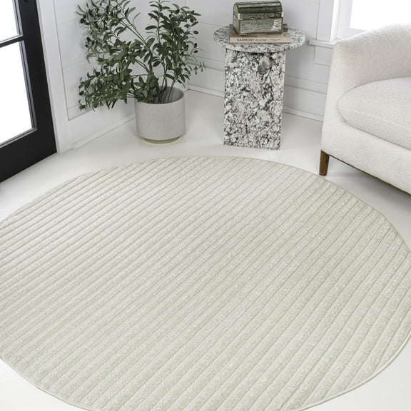 Jonathan Y Aarhus High-Low Minimalist Scandi Striped  Indoor/Outdoor  Rug